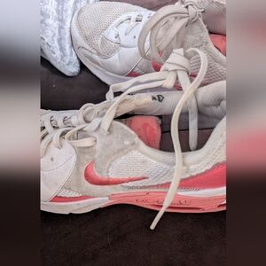 Nike Women's White and Pink Sneakers